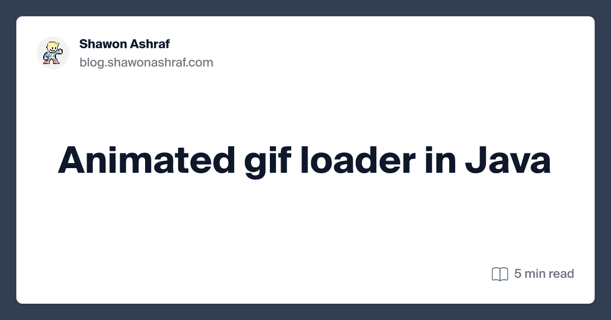 Animated gif loader in Java